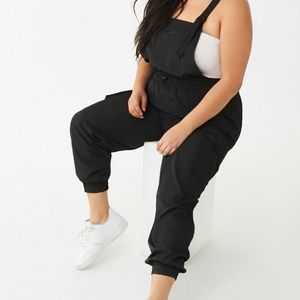 Plus Size Overall Windbreaker Jumpsuit
